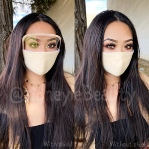 Cloth Masks with Built-In Filter and Removable Eye Shield