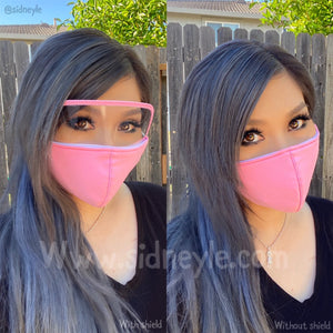 Cloth Masks with Built-In Filter and Removable Eye Shield